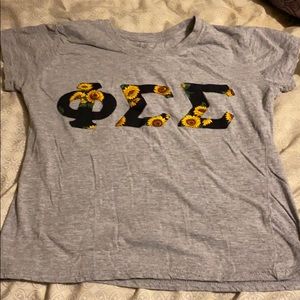 Phi Sig stitch letters